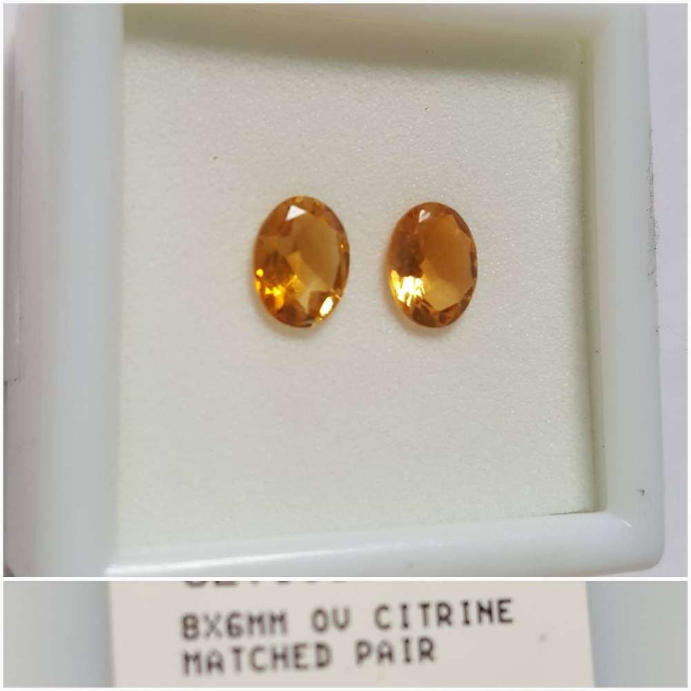 Citrine matched ov pair